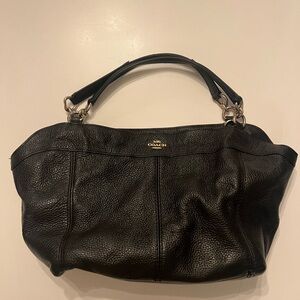 Coach black leather purse